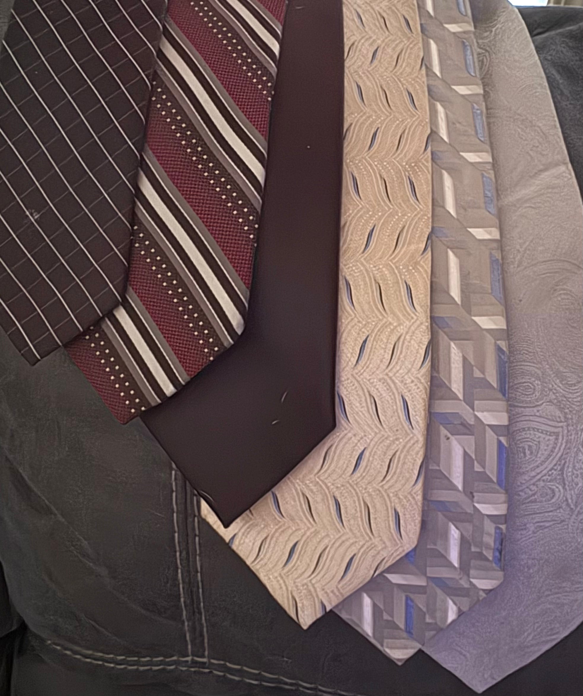 6 Cool Vintage Tagless  Silk Ties $50